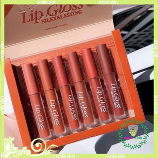 ( mã số NO.H7029) nguyên sét 6 cây son LIP GLOSS tone cam thời thượng chính hãng