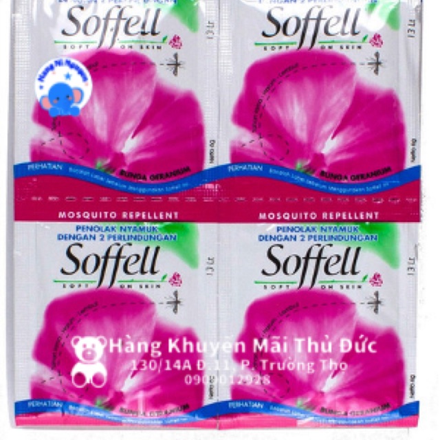 Dây 12 gói kem chống muỗi Soffel 6ml (Hoa Anh Đào)