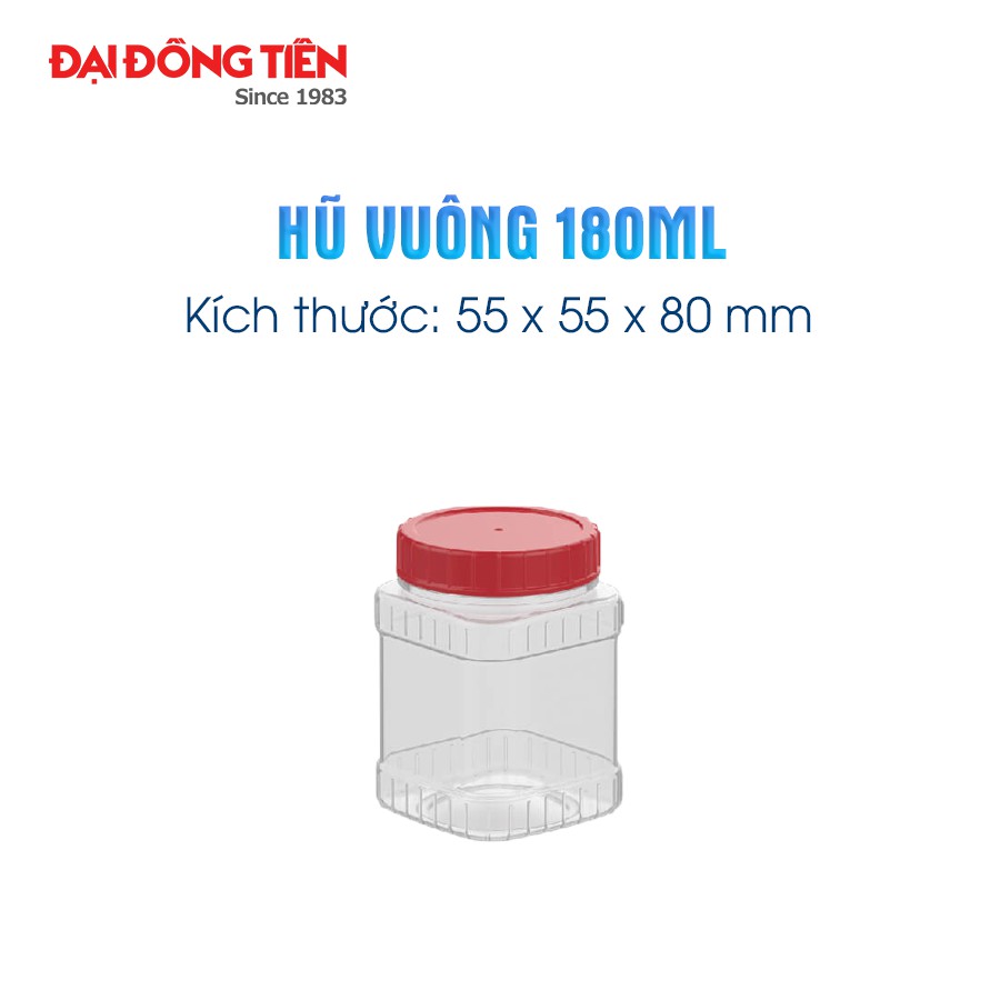 Hũ Nhựa Vuông Đại Đồng Tiến Nhiều Mẫu 180ml - 1100ml - 1230ml - 1900ml - 2400ml