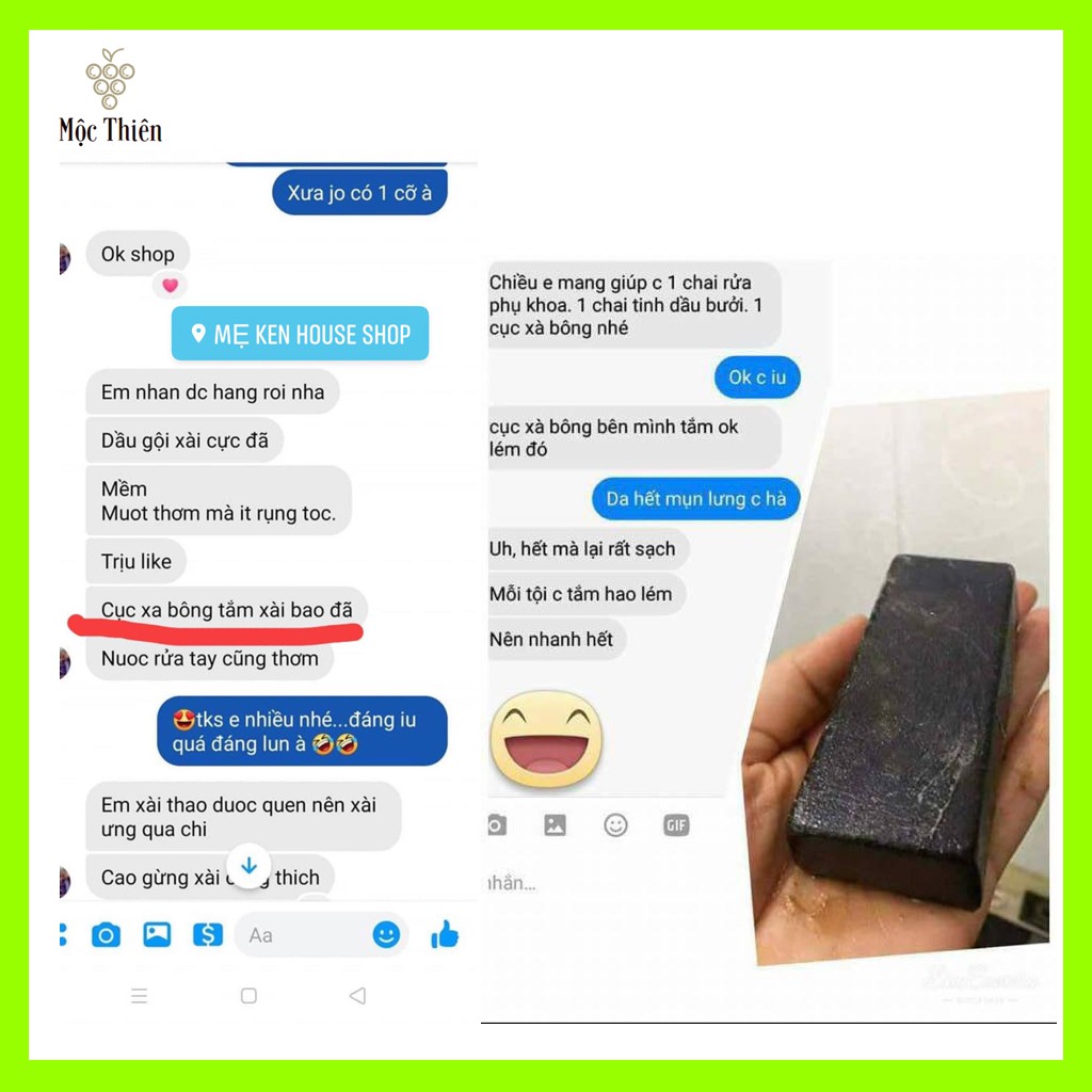 Xà Phòng Sạch Mụn Lưng Mẹ Ken 120gr - Cải Thiện Thâm Mông, Hôi Nách Và Trắng Da [Mộc Thiên] | BigBuy360 - bigbuy360.vn