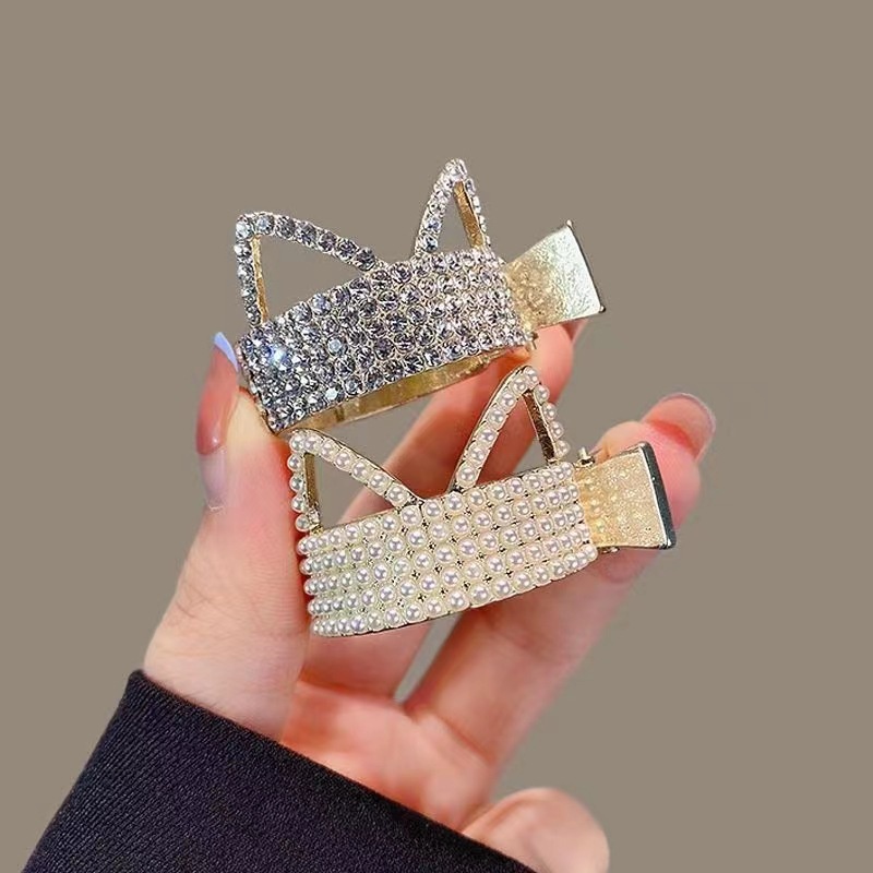 Kẹp tóc đuôi ngựa AY thiết kế tai mèo tạo kiểu tóc cao cho nữ