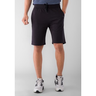 Quần Short Thun Nam Giordano Terry Shorts Màu Đen 0110741703