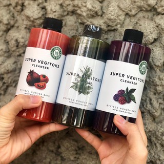 Sữa Rửa Mặt Thải Độc Rau Củ Super Vegitoks Cleanser 300ml tặng kèm chai mini