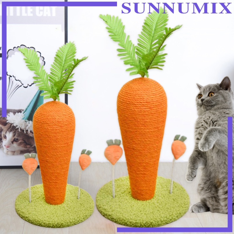 [Sunnimix] Đồ Chơi Cào Móng Mèo Hình Cà Rốt / Cây Cào Tương Tác Với Mèo Cưng Trong Nhà DIY