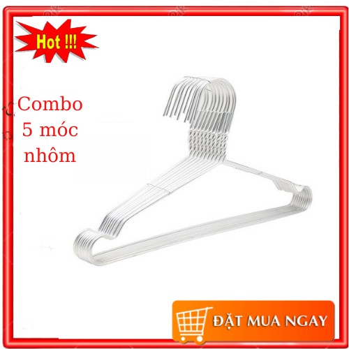 COMBO 5 móc nhôm treo quần áo