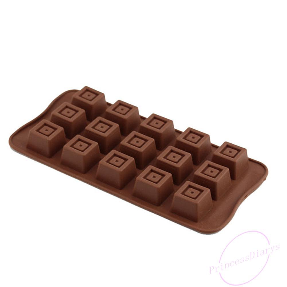 Khay silicon thiết kế hình chocolate chất liệu chống dính thích hợp làm khay đá hoặc khay đổ bánh xà phòng DIY