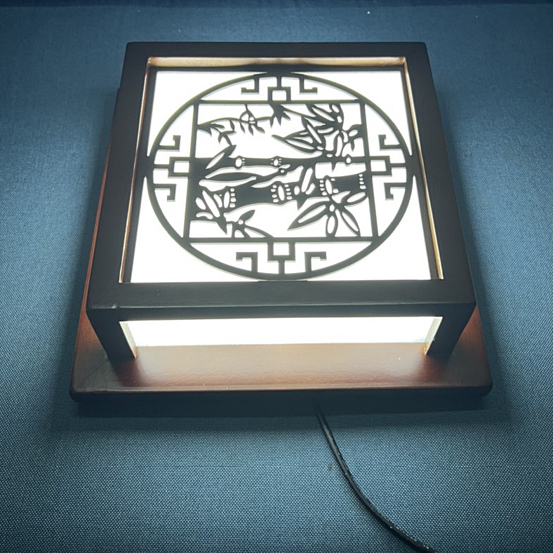 Đèn ốp gỗ vuông 30x30 bóng đèn led 3 chế độ ánh sáng công xuất 48w Bảo Hành 1 Năm