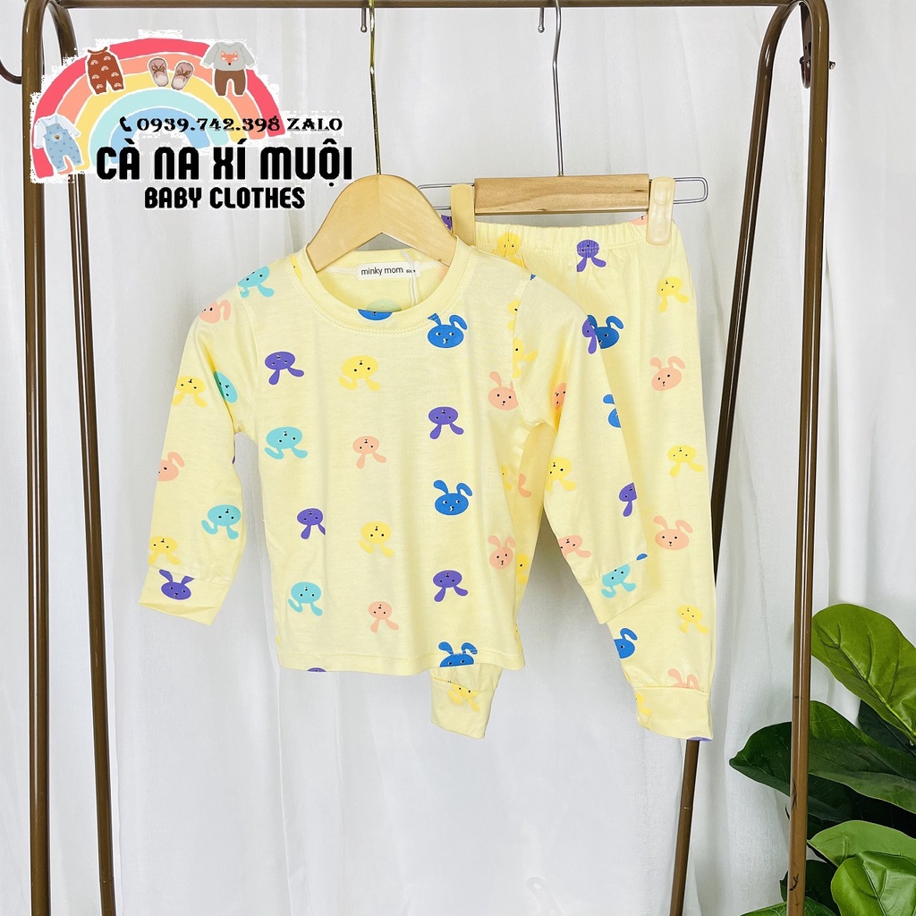 FULL SIZE 7-30KGBộ Minky Mom Dài Tay Cho Bé Gái &amp; Trai ,Hàng Chuẩn Thun Lạnh