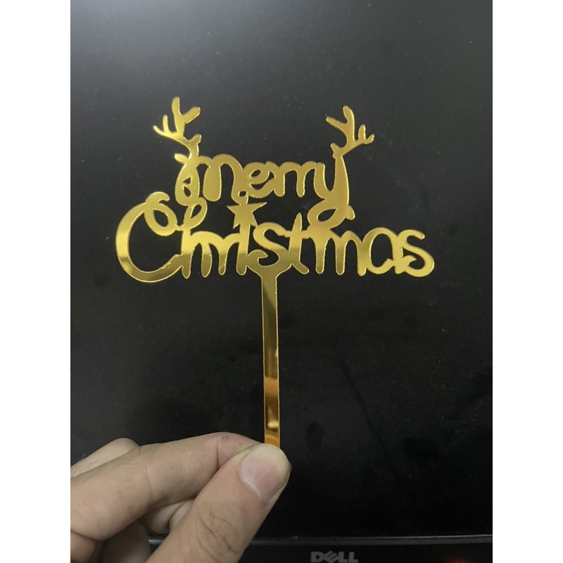 Combo 10 Cắm Mica Merry Christmas