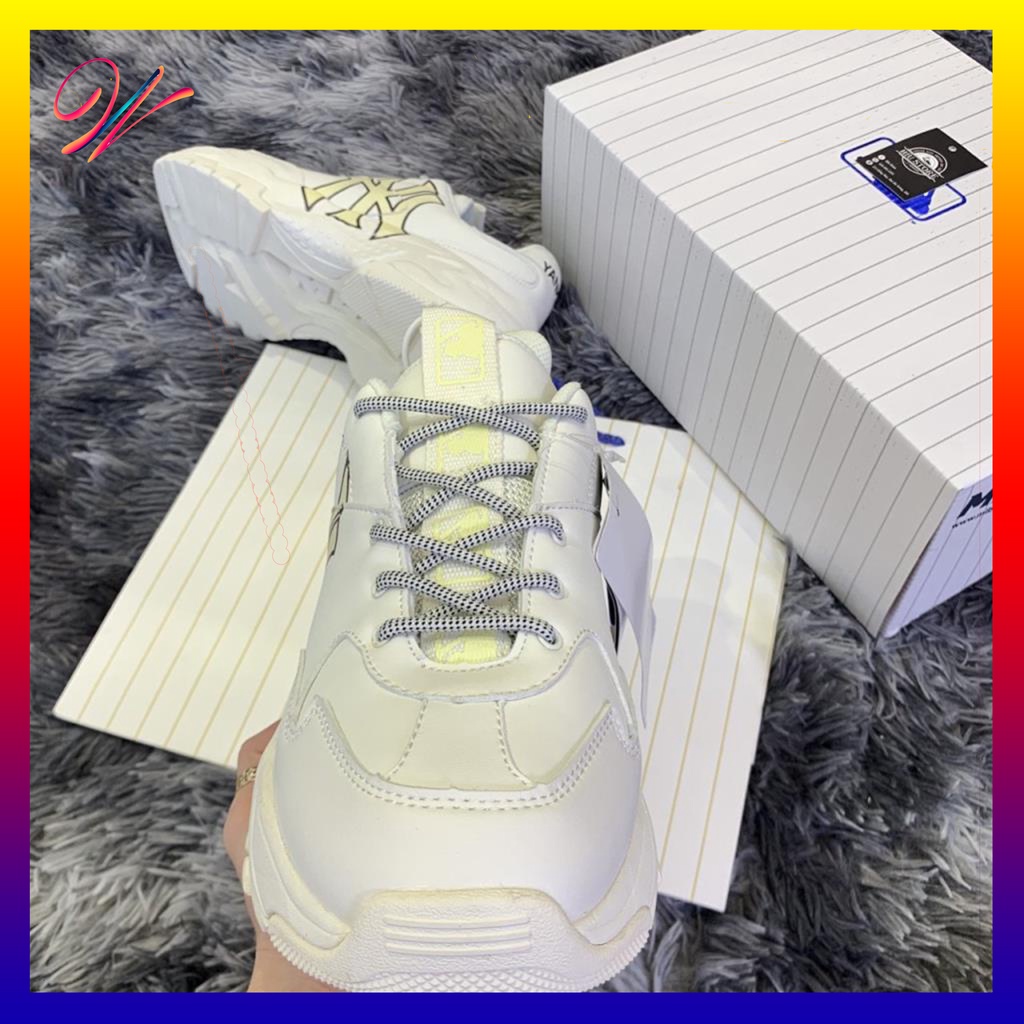 [TOP TREND] Giày M,LB trắng chữ vàng in 3D full box