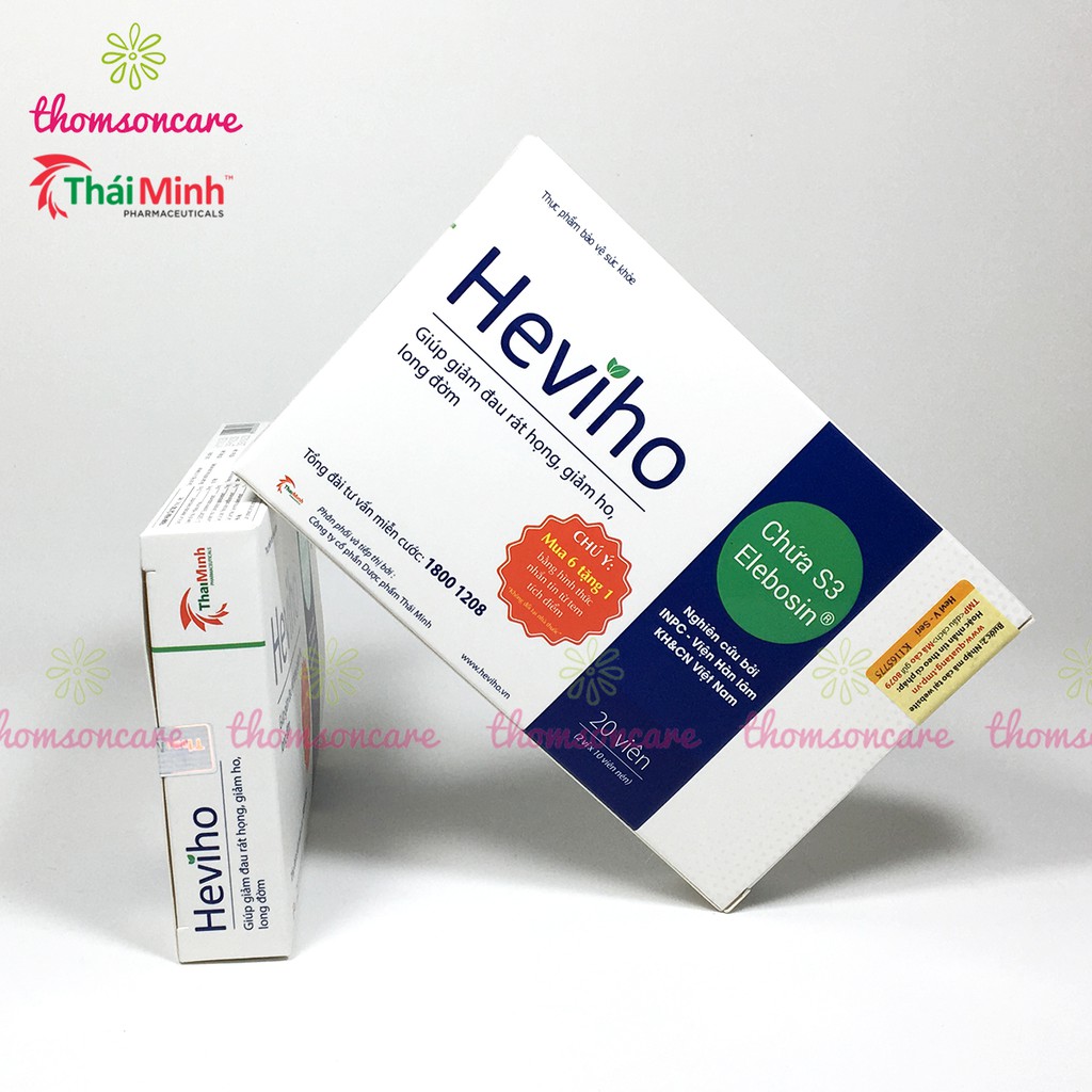 Heviho - Hỗ trợ giảm ho từ thảo dược - Có tem tích điểm chính hãng