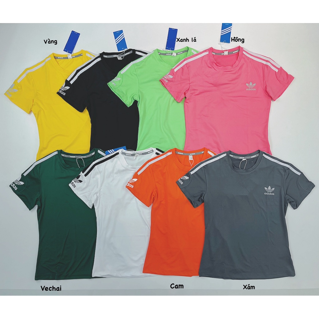 Áo Thun Thể Thao Nữ Cổ Tròn Tay Ngắn Das In Tay, Chất Thun Polly Mỏng Mịn Mát