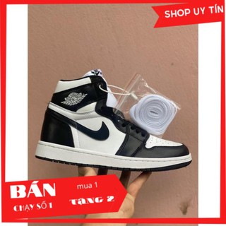 22 giày jordan 1 cao cổ panda đen trắng