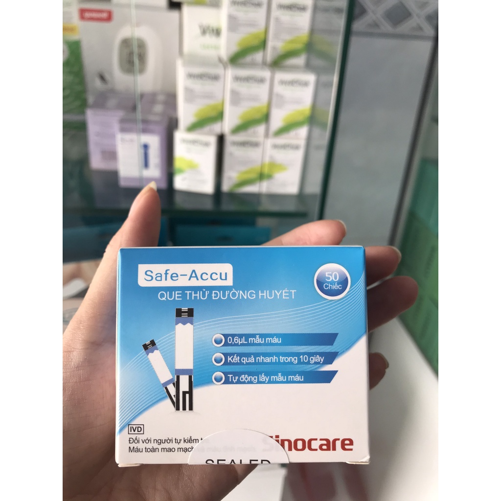 50 Que thử đường huyết Sinocare Safe Accu