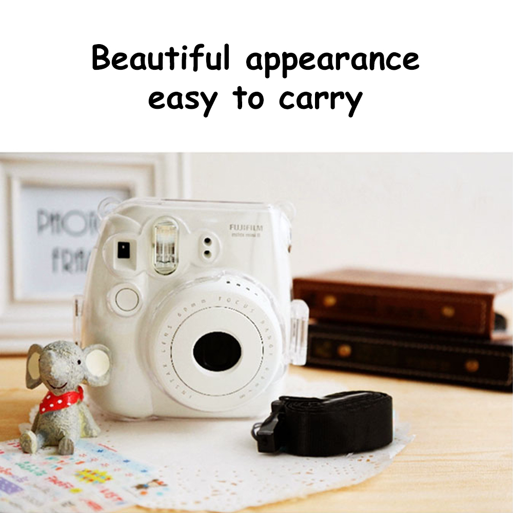 Vỏ bảo vệ cho máy ảnh Fuji Instax Mini 8 8 + 9 kèm dây đeo vai