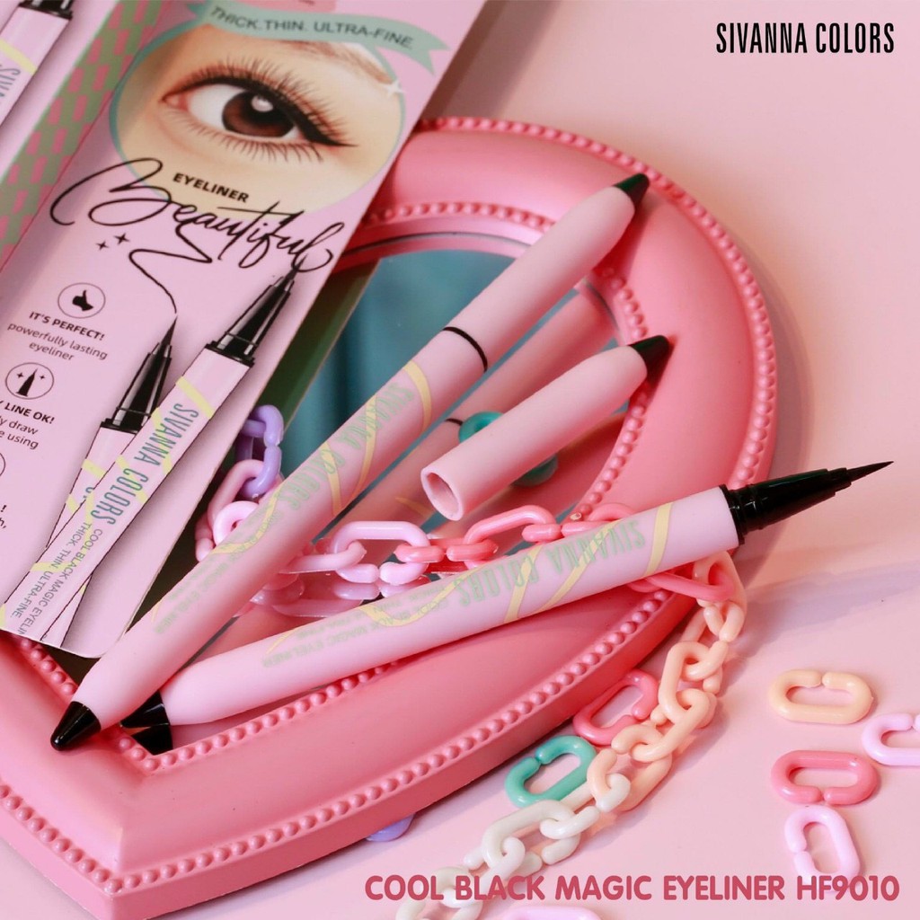 Kẻ Mắt Sivanna Colors Cool Black Magic Eyeliner