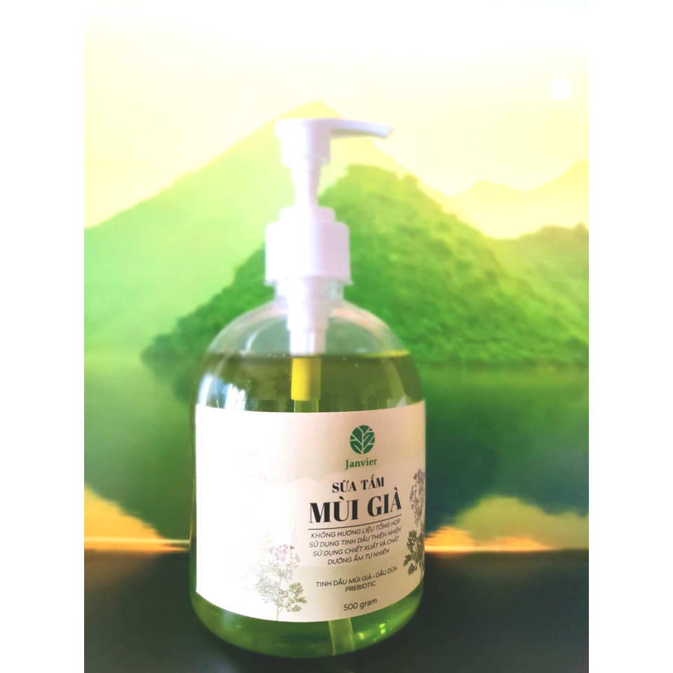 Sữa tắm thảo dược mùi già JANVIER kháng khuẩn, mịn da, dưỡng ẩm  500ML