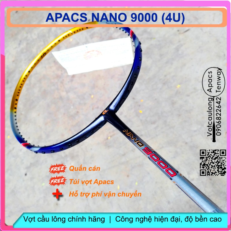 Vợt cầu lông Apacs Nano 9000 - 4U - vợt đánh phong trào rèn luyện sức khỏe