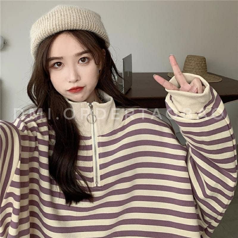 Áo len sweater cổ kéo khóa 🐻