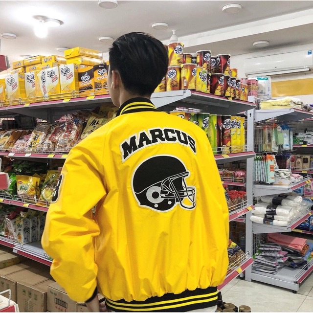 Áo khoác bomber cúc bấm bóng chày form rộng MC unisex