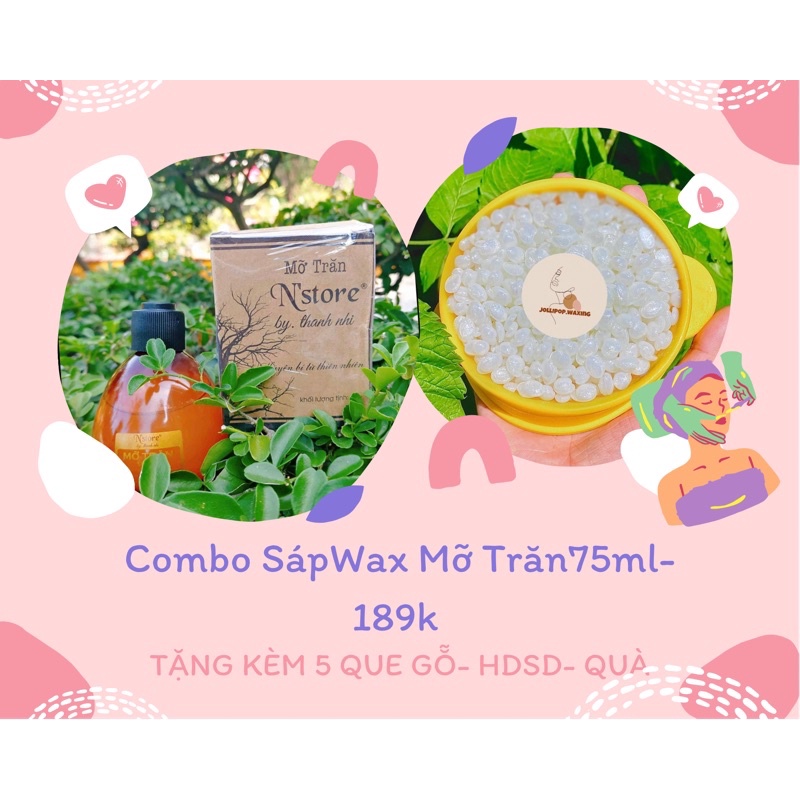 Combo Sáp Wax Mỡ Trăn 75ml