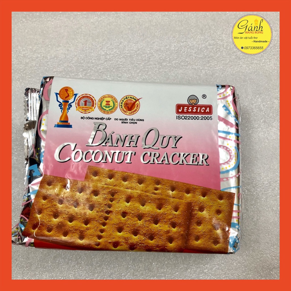 Bánh Quy COCONUT CRACKER JESSICA 178g - Bánh bạc vuông