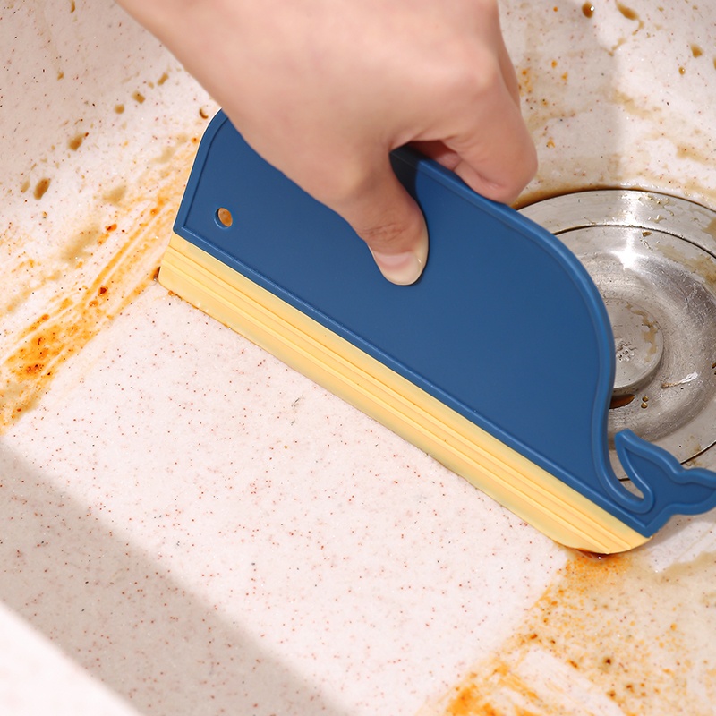 Hàng HOT Dụng cụ cạo vệ sinh cửa kính hình cá voi tiện lợi Bàn chải làm sạch cửa sổ Tay cầm đa năng khử nhiễm cho gương Windows 【Tennessee052】