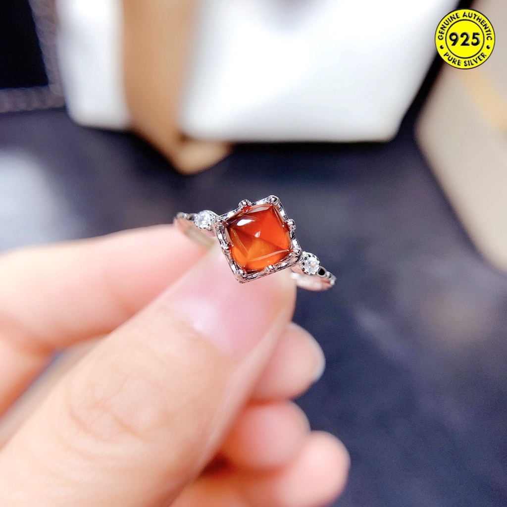 Nhẫn hở đính đá tự nhiên thời trang cho nữ