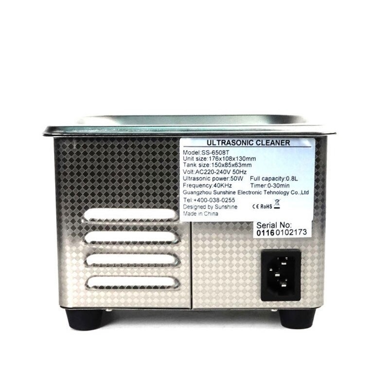 Máy rửa siêu âm UltraSonic SS-6508T (nồi luộc sóng âm) rửa đồng hồ đeo tay, nhẫn, kính, chế hòa khí,...