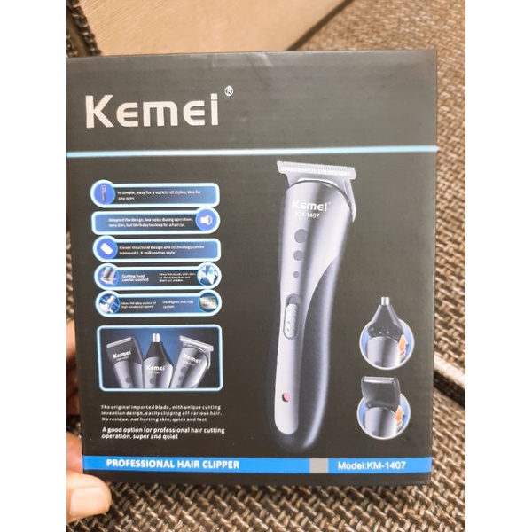 Tông đơ cắt tóc đa năng cao cấp 3 IN 1 KM-1407