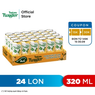 Lốc 6 lon nước trái cây twister cam