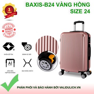 VALI DU LỊCH  24 INCH BAXIS-B24 VÀNG HỒNG