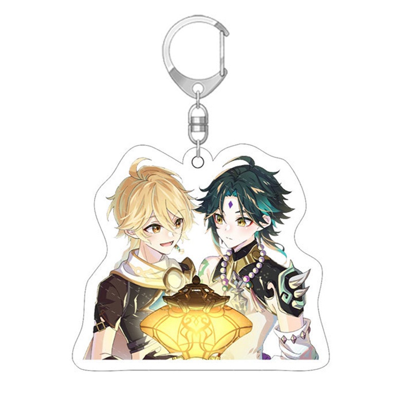 Móc khóa hai mặt có dây đeo tiện lợi tùy chọn họa tiết