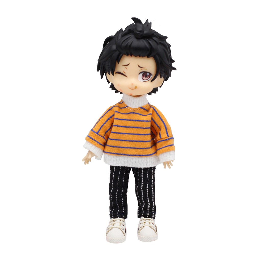 Ob11 Quần Áo Áo Len Sọc Nhiều Màu Sắc 1 / 12 BJD Quần Áo Búp Bê Cho Molly DOD GSC Nendoroid Quần Áo