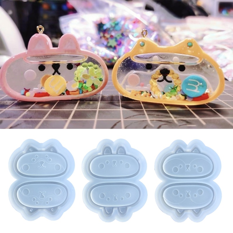 Sa Khuôn Silicone Làm Móc Khóa Hình Học DIY