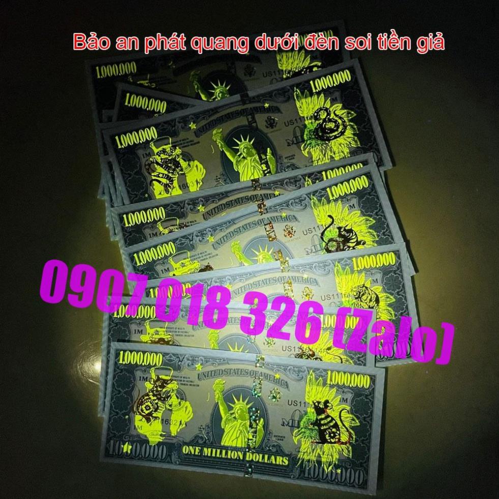 Tờ Tiền 1 Triệu Đô - Triệu USD Kỷ Niệm Hình Con Mèo Mạ Vàng Cao Cấp Lì Xì Tết 2023 May Mắn