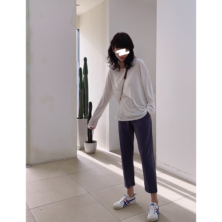 Quần baggy cotton lanh cho mẹ bầu - Quần bầu hè Dandelion 2021-Snugg SNU2044