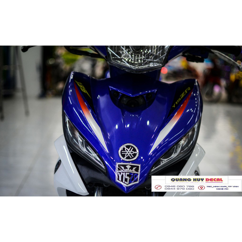 Tem trùm exciter 135 ♦FREESHIP♦ xanh trắng, độ team decal xe ex dán đời 2011-2014