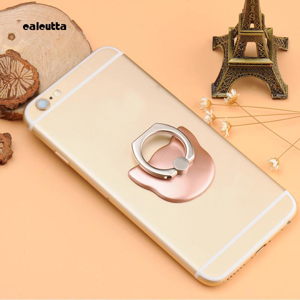 CAL_Cute Cat Head Universal Phone Finger Grip Ring Stand Holder for iPhone Samsung