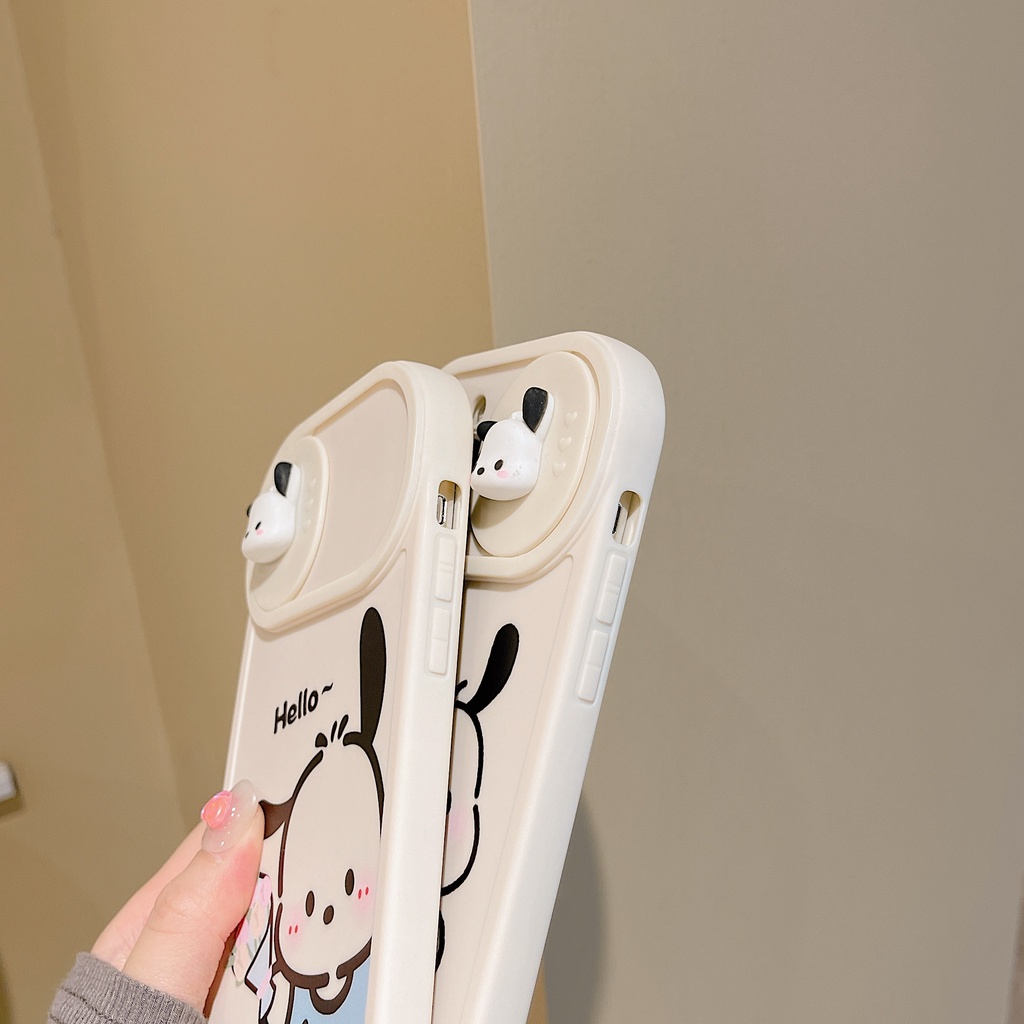 Ốp Điện Thoại Dẻo Họa Tiết Hoạt Hình Chú Chó &amp; Hoa Đeo Tay Chống Rơi Cho iPhone 11 / 12 / 12PRO MAX / 13PRO MAX / 7 / 8Plus