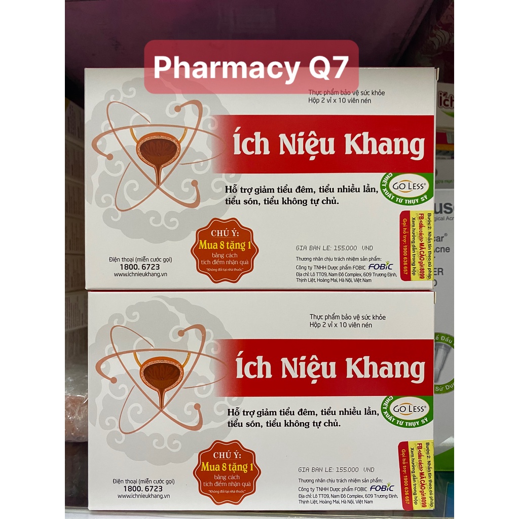 (Chính hãng) Ích Niệu Khang HỘP 20 VIÊN - ICH NIEU KHANG Go Less / PHARMACY Q7