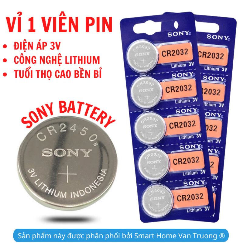 1 Viên Pin CMOS SONY CR1220, CR1616, CR1620, CR1632, CR2016, CR2025, CR2032, CR2450 loại pin cúc áo