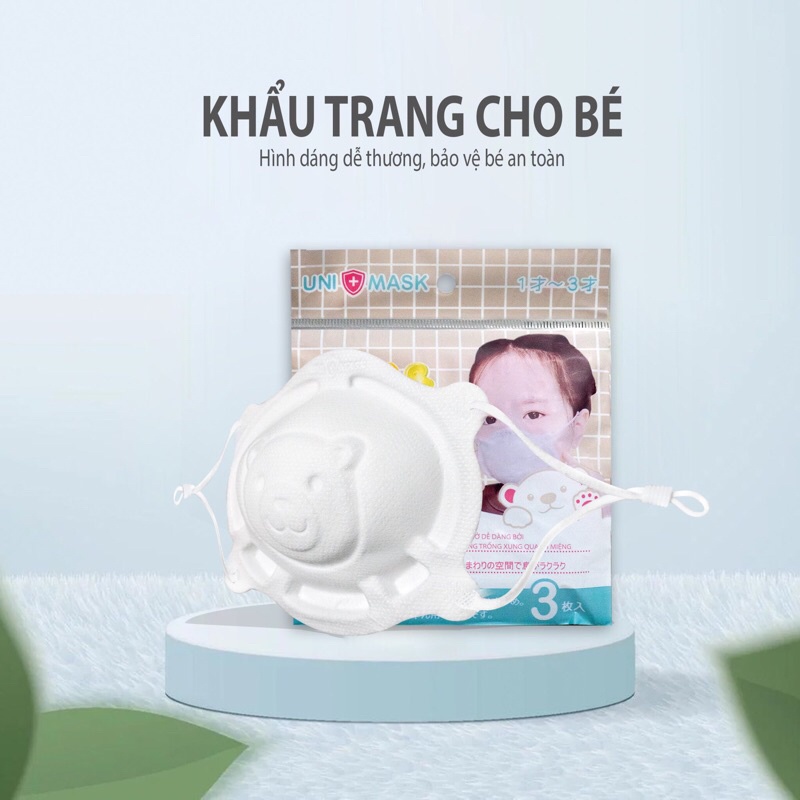 Khẩu trang gấu cho bé yêu set 3c
