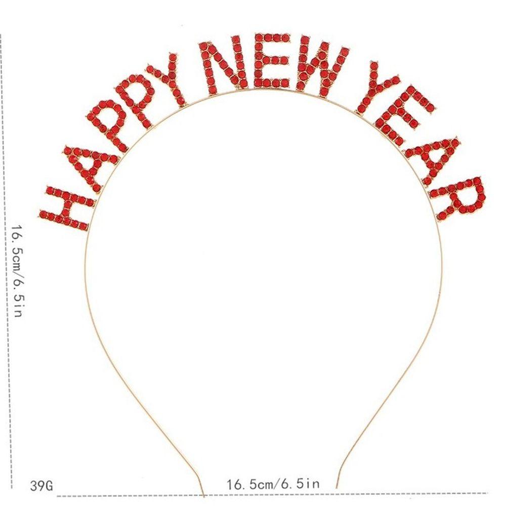 Băng Đô Cài Tóc In Chữ HAPPY New Year / Giáng Sinh Phong Cách Hàn Quốc Sang Trọng