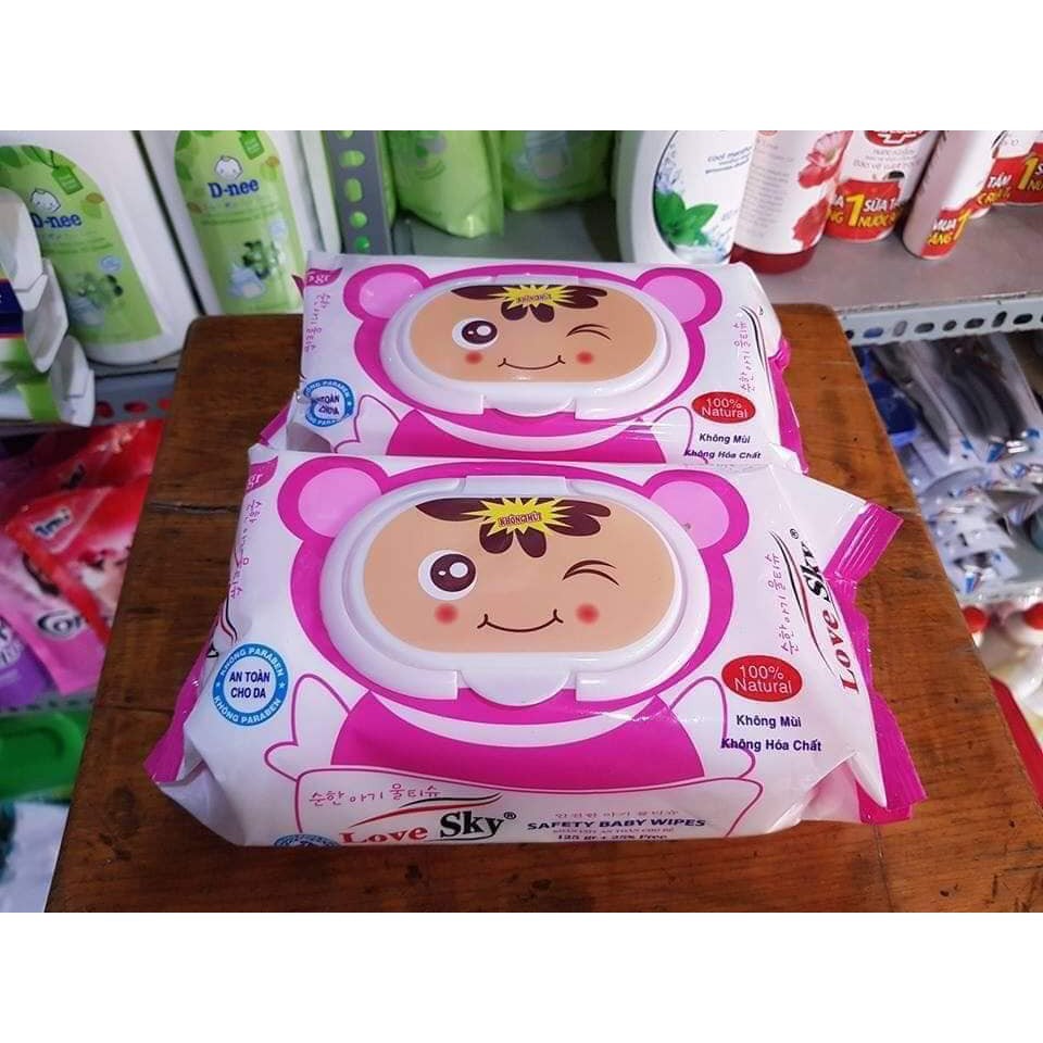 KHĂN UỚT HÀN QUỐC HÌNH CÔ GÁI KHÔNG MÙI 150G