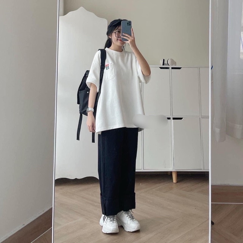 Sét Đồ Nữ, Set Áo Thun Kèm Túi Chất Cotton Quần Kaki Chun Hàng Loại 1