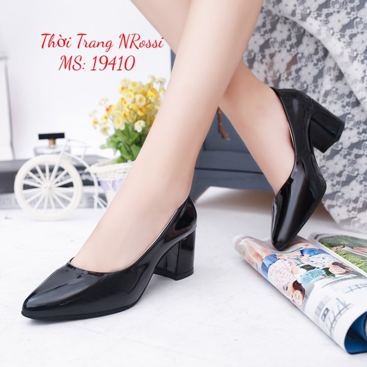 Giày cao gót  công sở gót vuông sang trọng có size lơn 40 41 42 43 44