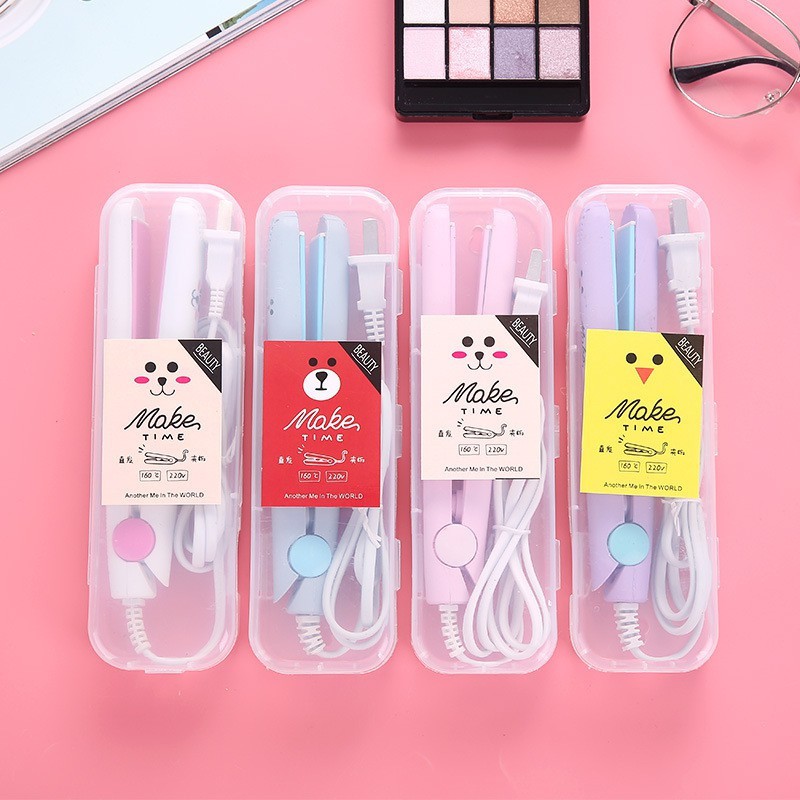 Máy Ép, Duỗi Tóc Mini Full Box tiện lợi cầm tay đi du lịch
