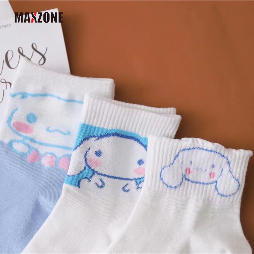 Maxzone Vớ Cotton Thoáng Khí Hình Cinnamoroll Pudding Dog Hello Kittys Sanrio Hoạt Hình Dễ Thương Làm Quà Tặng Cho Bé Gái