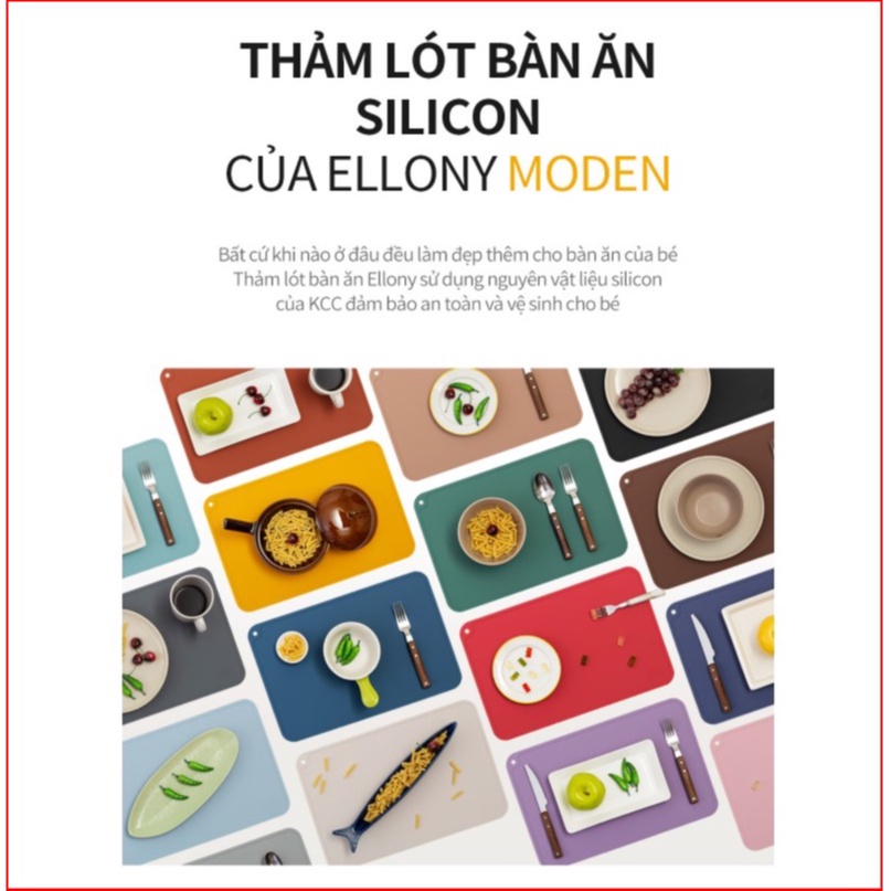 Thảm lót bán ăn chống trượt Ellony cho bé nhập khẩu Hàn Quốc